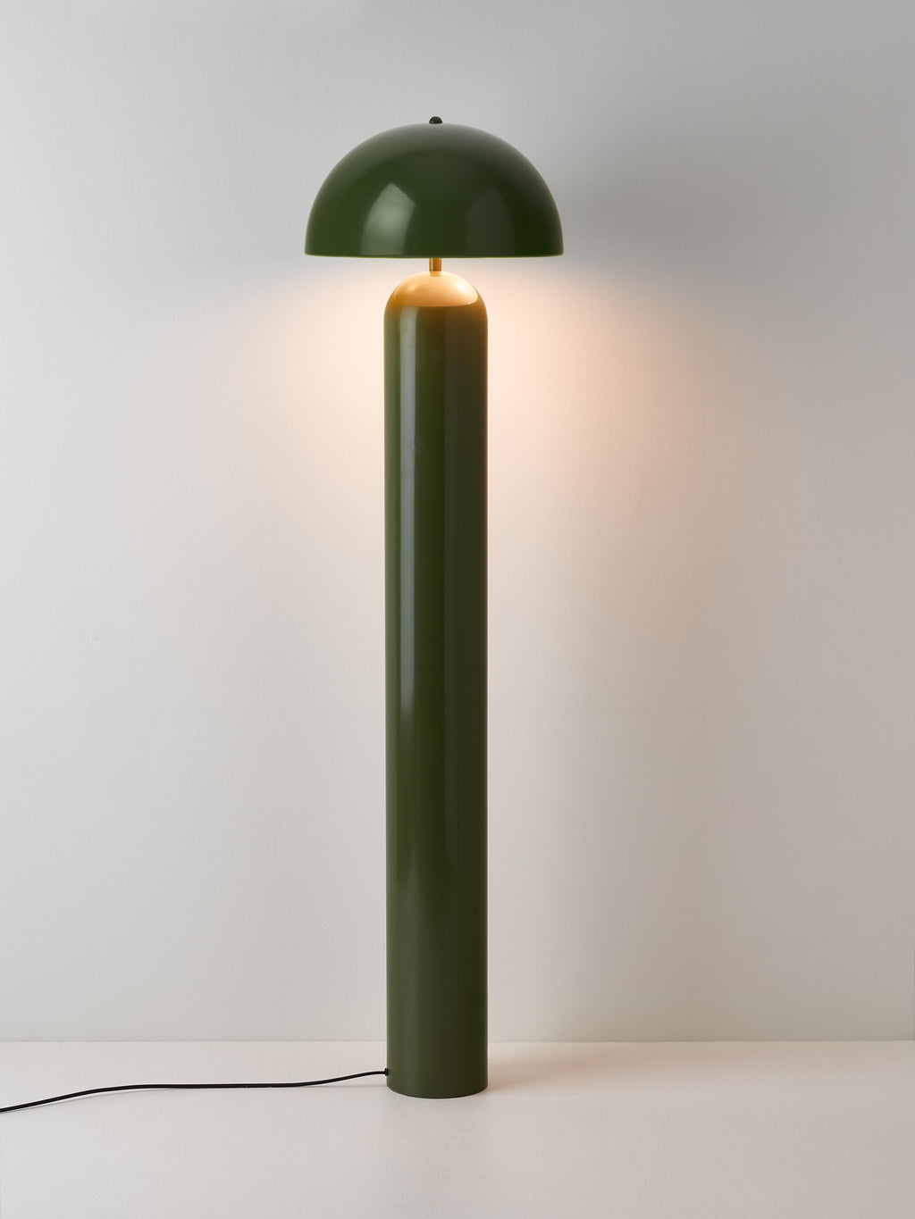 Lampadaire rétro Elmo - Vert, haute brillance