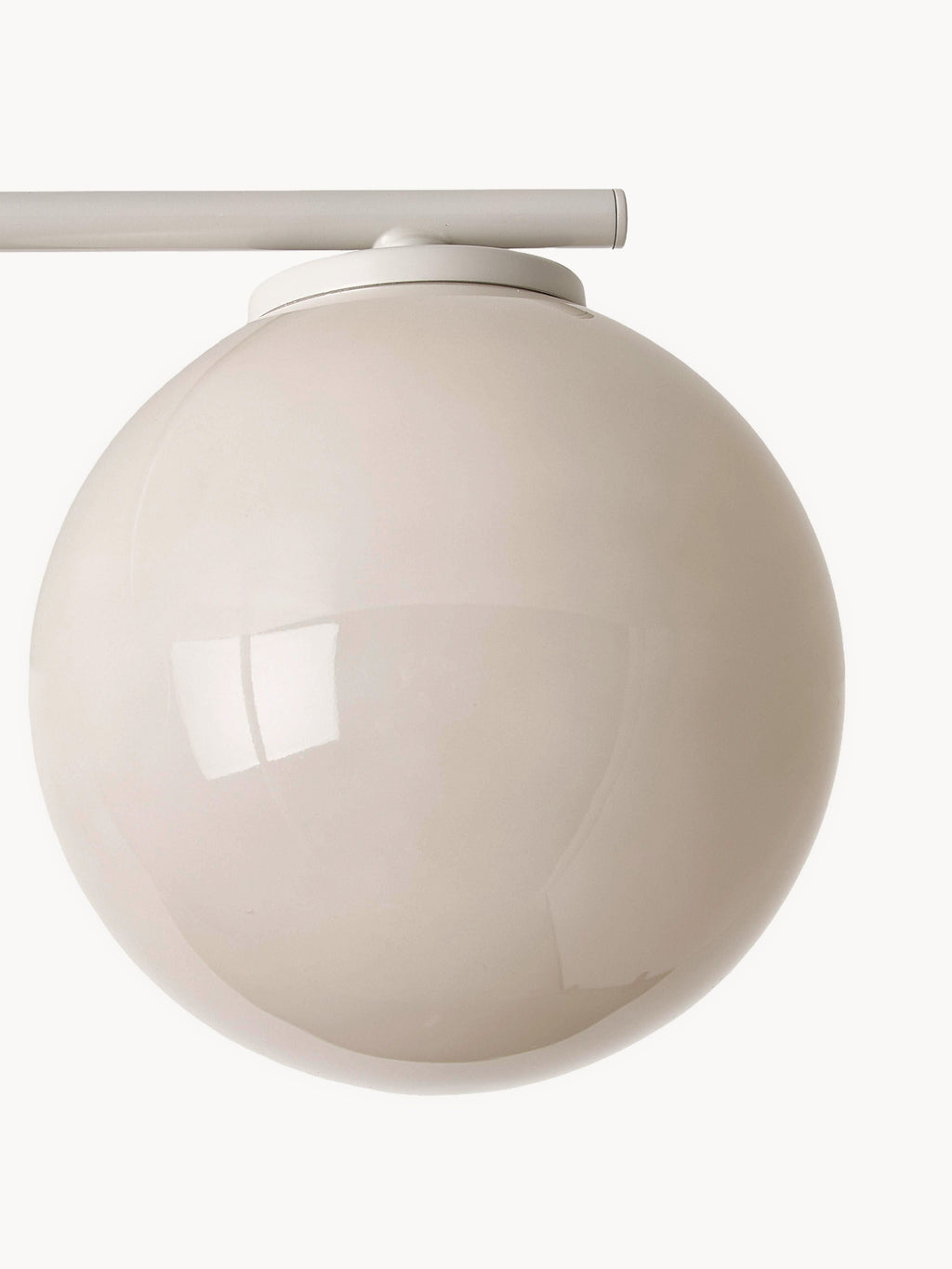 Plafonnier en verre opalescent Niilo - Blanc cassé, beige clair
