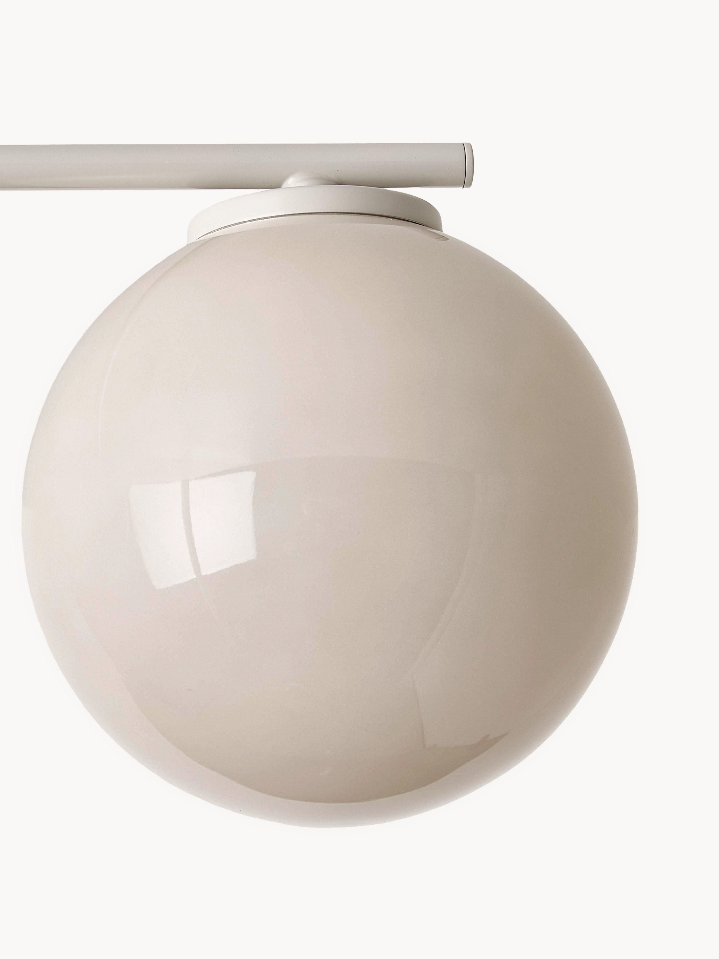 Plafonnier en verre opalescent Niilo - Blanc cassé, beige clair
