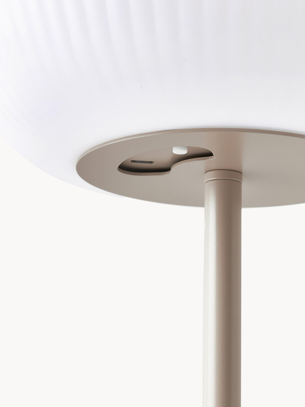 Lampe à poser mobile de jardin Holte, intensité ajustable - Blanc, beige clair
