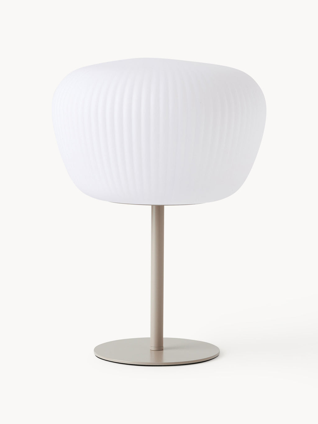 Lampe à poser mobile de jardin Holte, intensité ajustable - Blanc, beige clair