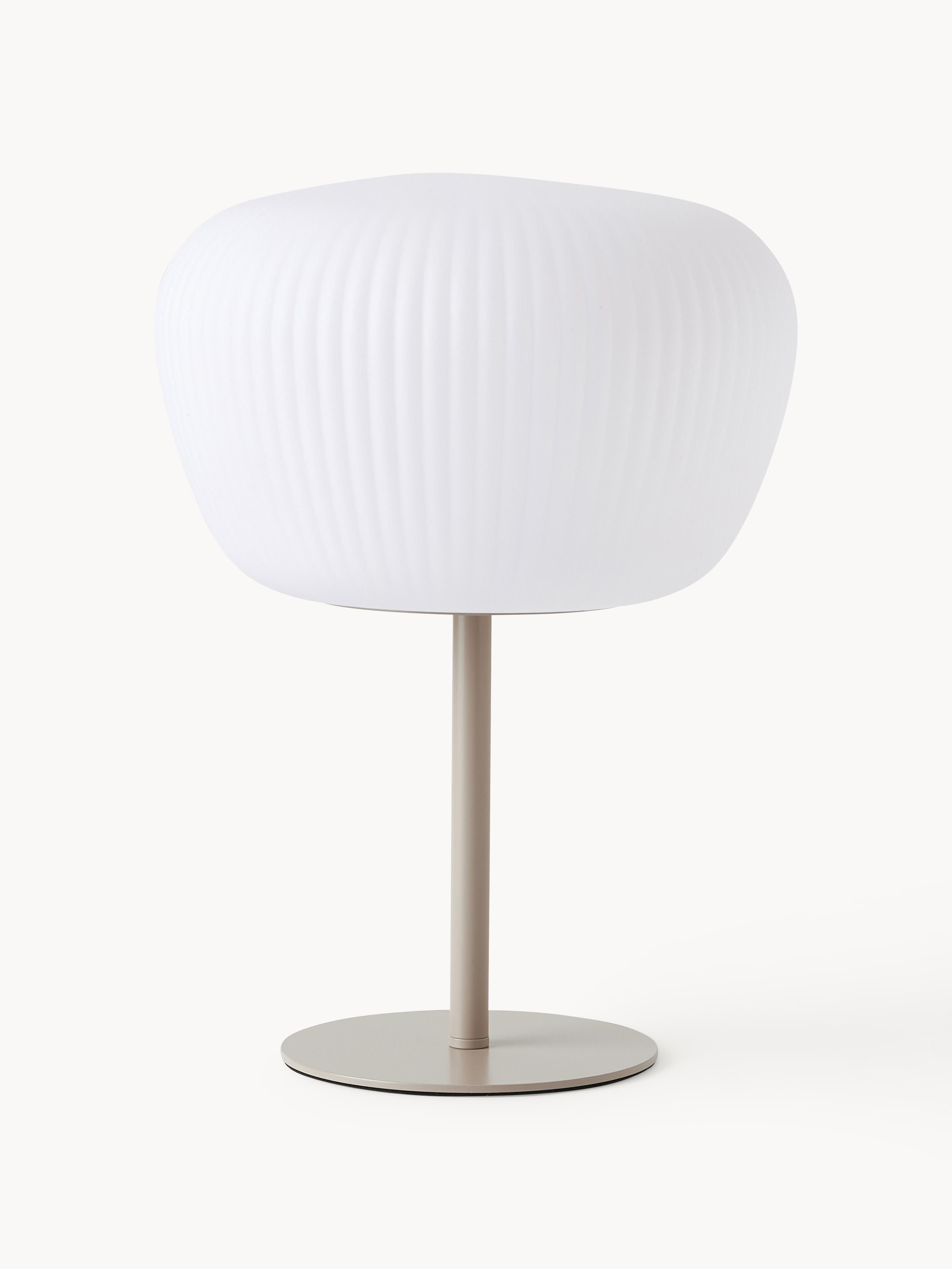 Lampe à poser mobile de jardin Holte, intensité ajustable - Blanc, beige clair
