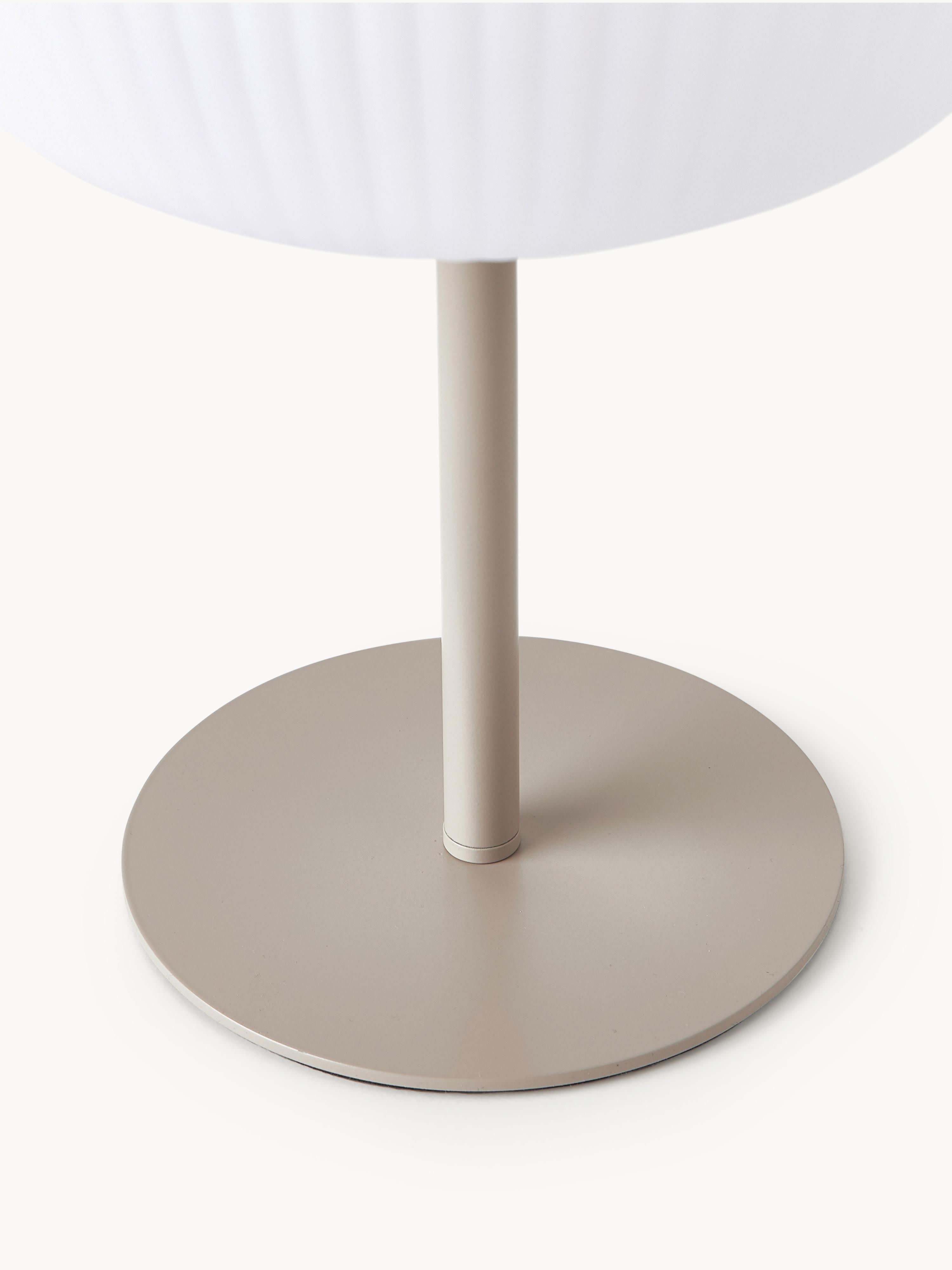 Lampe à poser mobile de jardin Holte, intensité ajustable - Blanc, beige clair