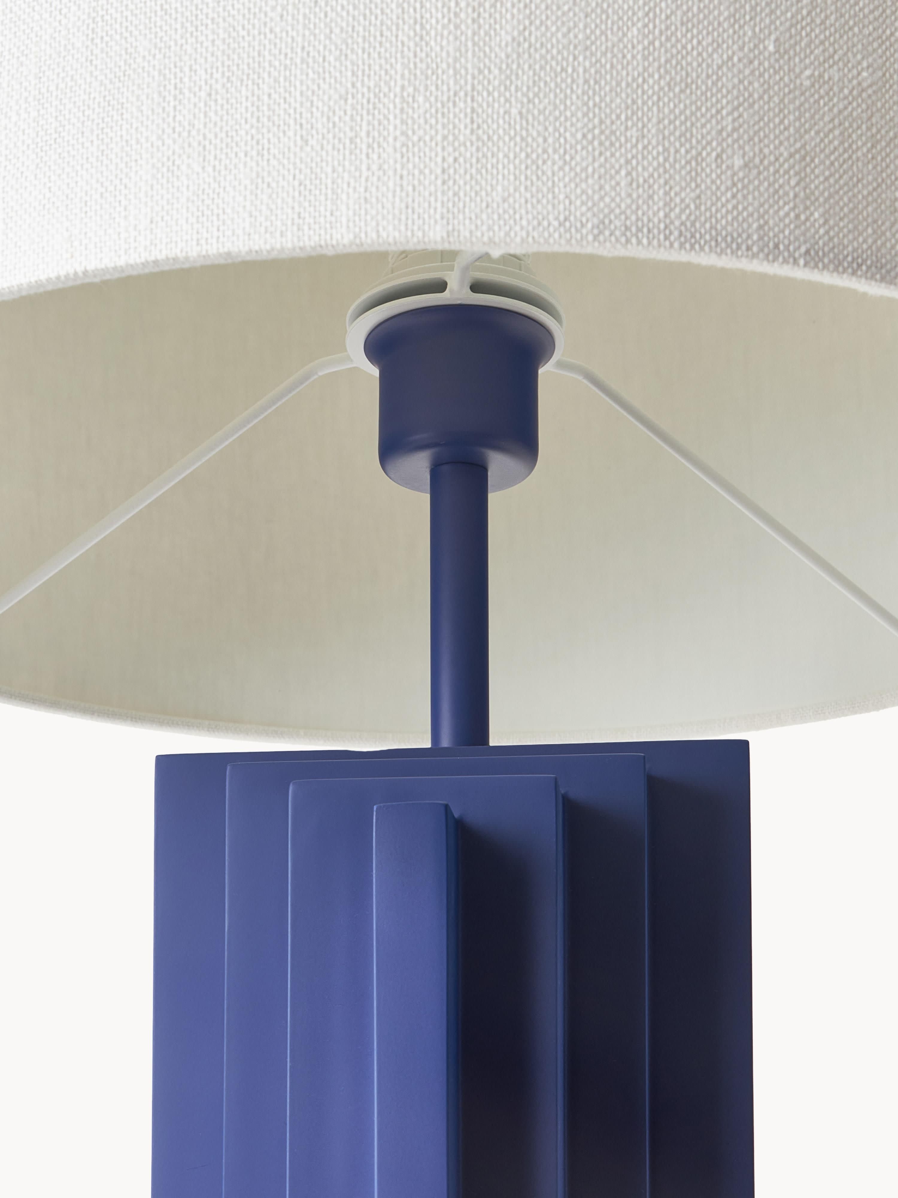 Lampadaire design Dane - Bleu foncé, blanc cassé