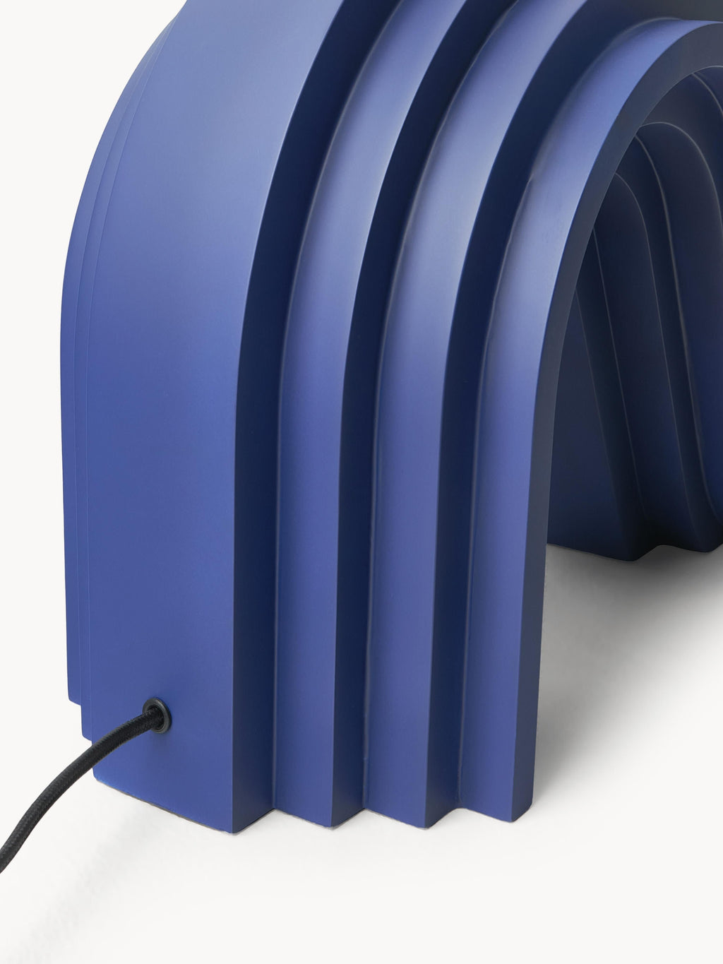 Lampadaire design Dane - Bleu foncé, blanc cassé
