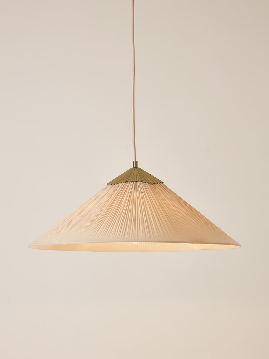 Suspension Soel - Blanc crème, doré