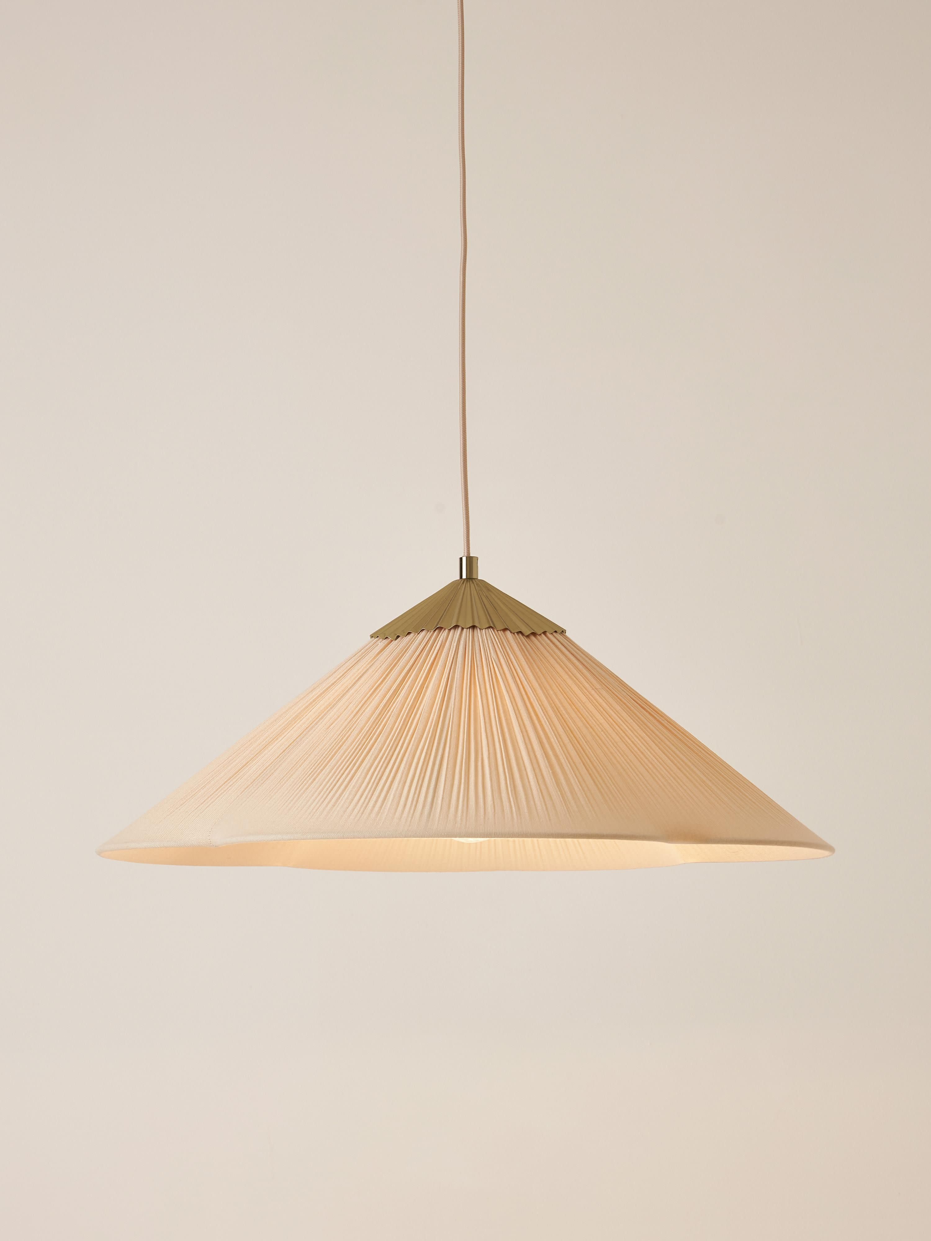 Suspension Soel - Blanc crème, doré