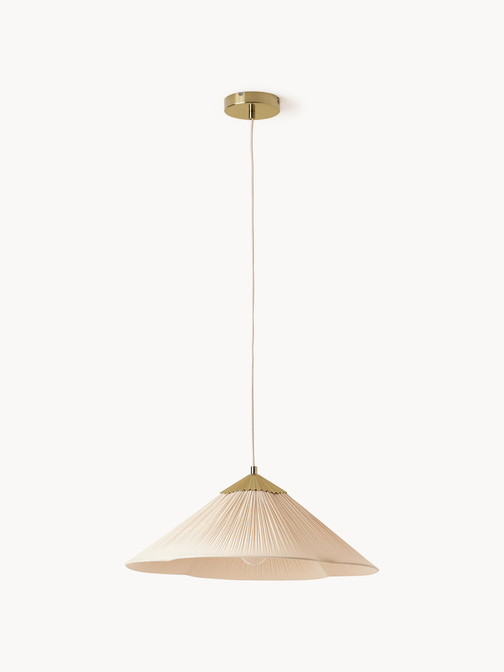 Suspension Soel - Blanc crème, doré