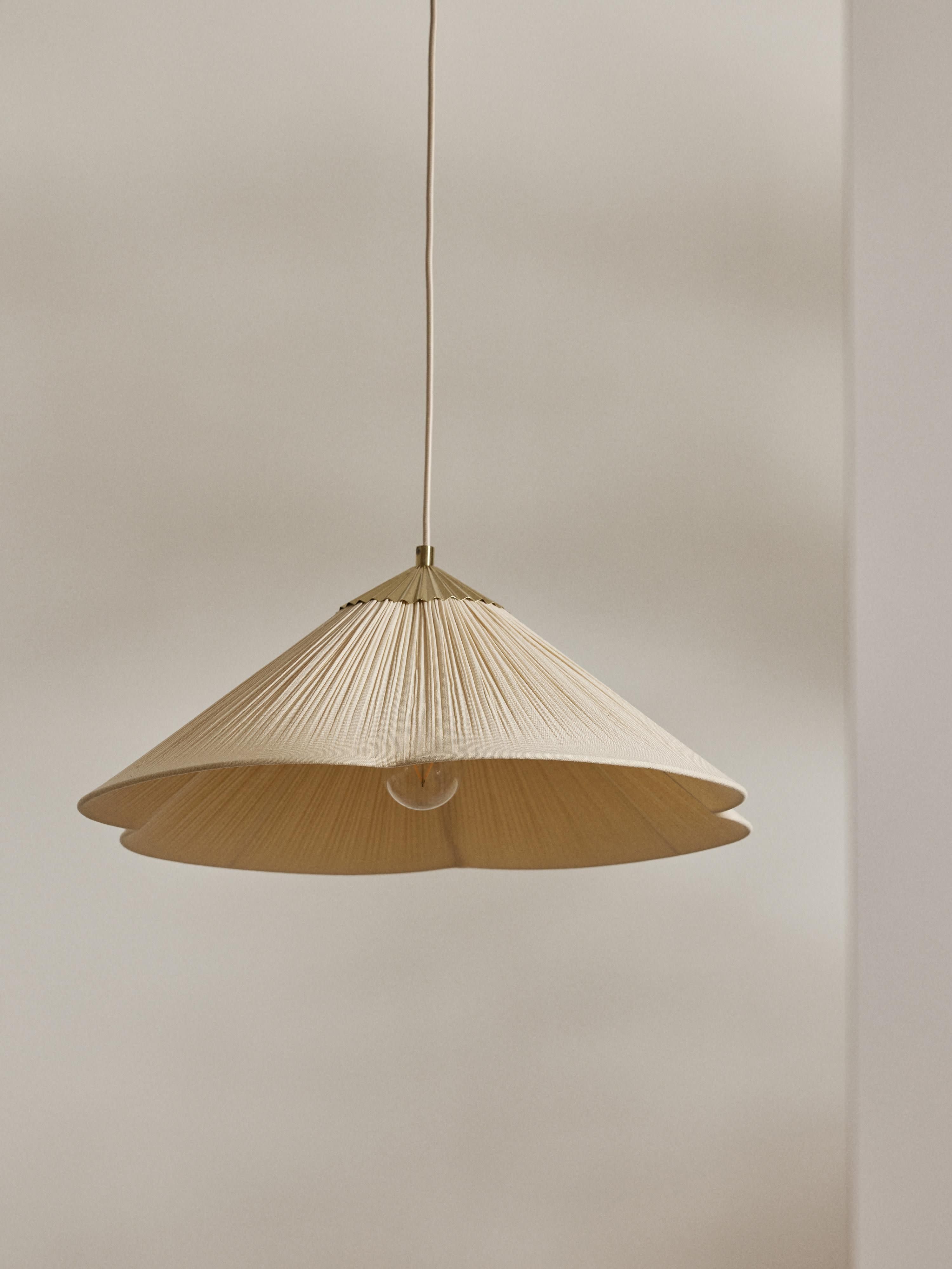 Suspension Soel - Blanc crème, doré