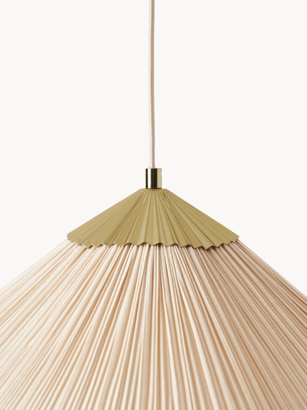 Suspension Soel - Blanc crème, doré
