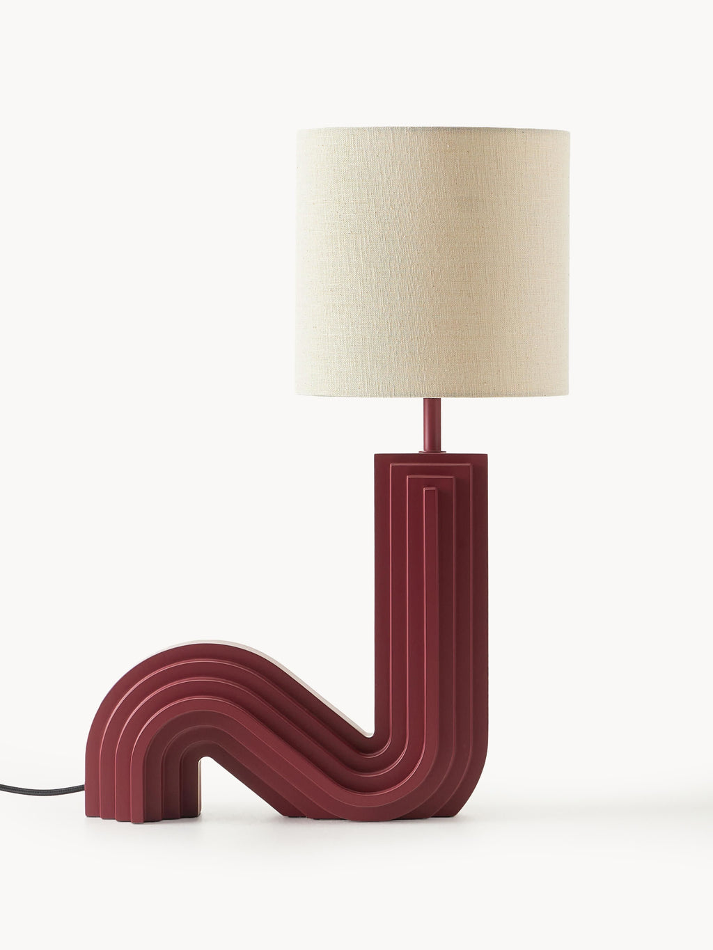 Lampe à poser design Dane - Beige, lie de vin