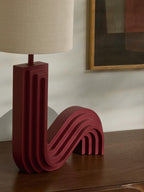 Lampe à poser design Dane - Beige, lie de vin