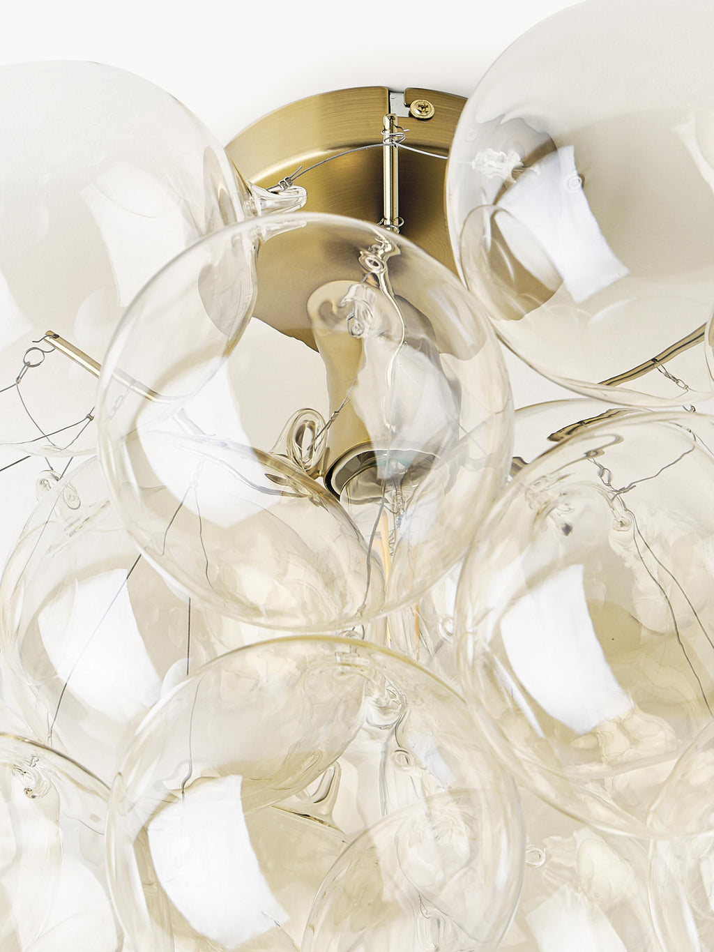 Plafonnier design en verre Pearce - Doré