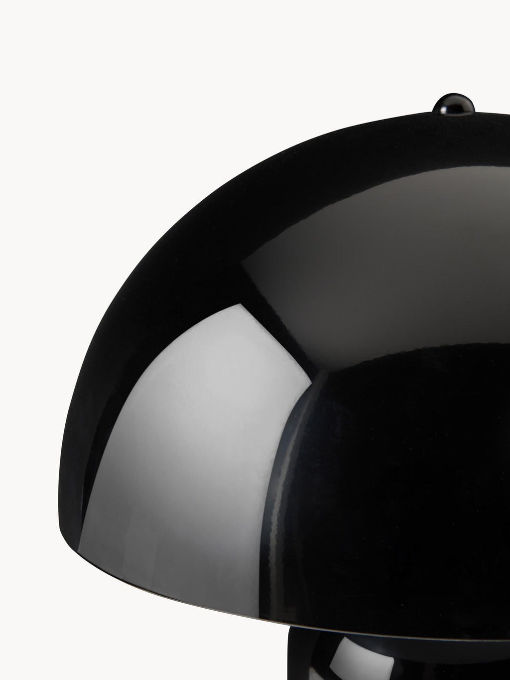 Lampadaire rétro Elmo - Noir, haute brillance