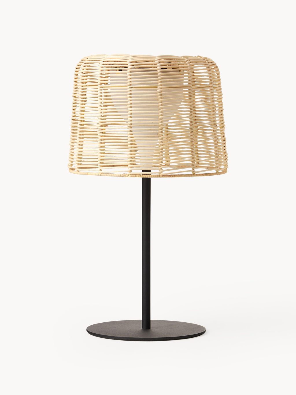 Lampadaire d'extérieur LED solaire avec capteur crépusculaire Bjarke - Beige clair, noir