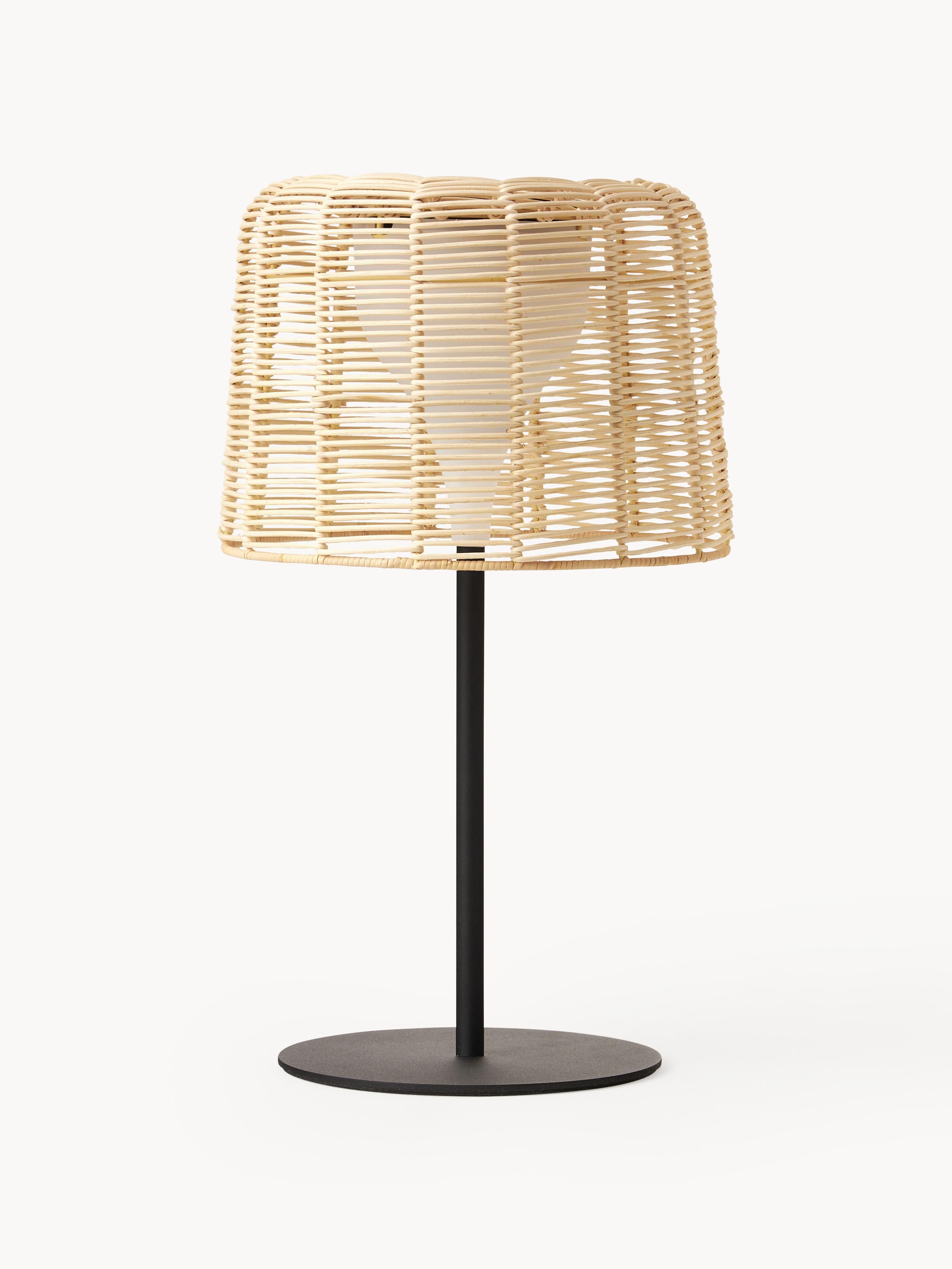 Lampadaire d'extérieur LED solaire avec capteur crépusculaire Bjarke - Beige clair, noir