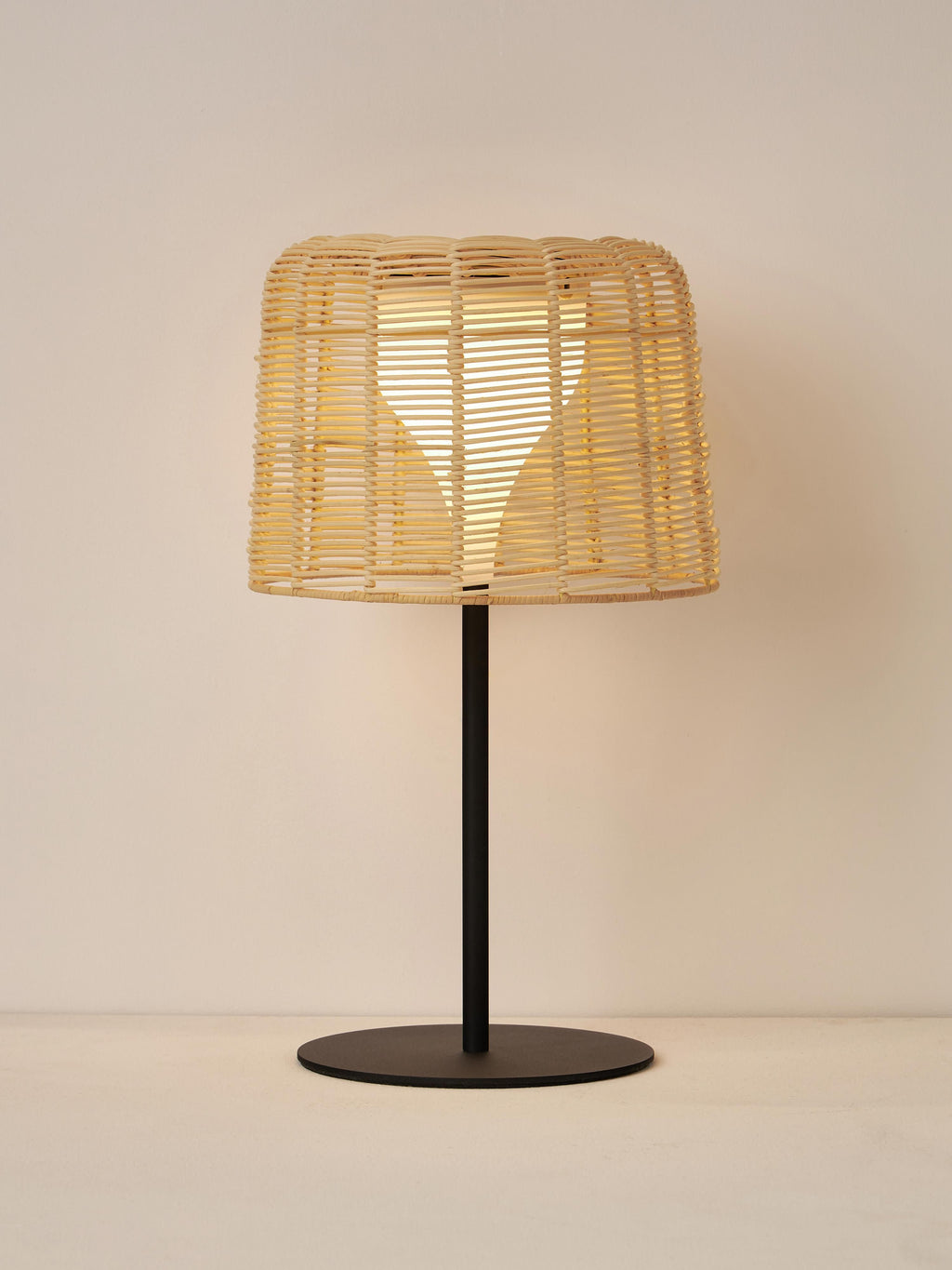 Lampadaire d'extérieur LED solaire avec capteur crépusculaire Bjarke - Beige clair, noir