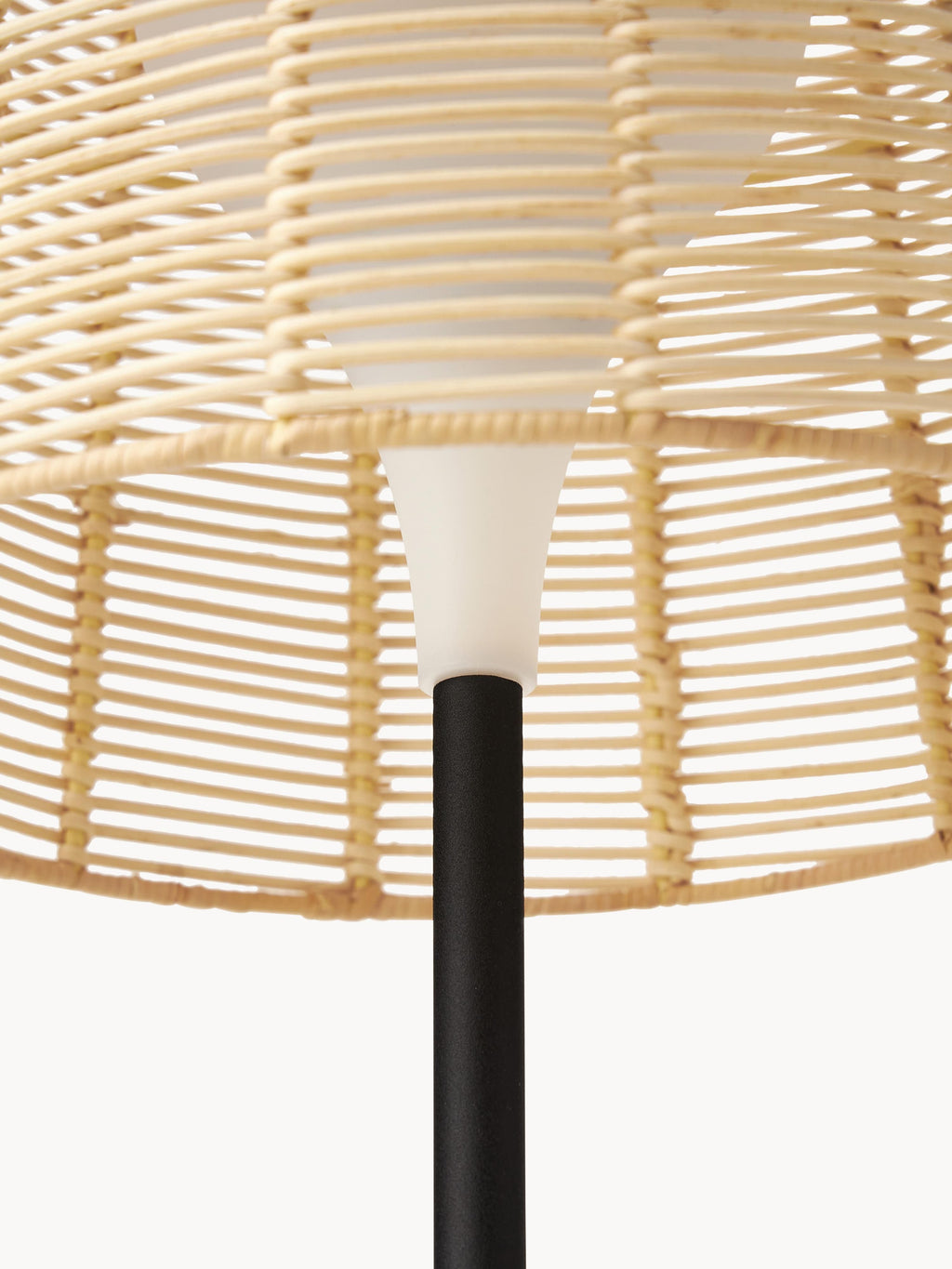 Lampadaire d'extérieur LED solaire avec capteur crépusculaire Bjarke - Beige clair, noir