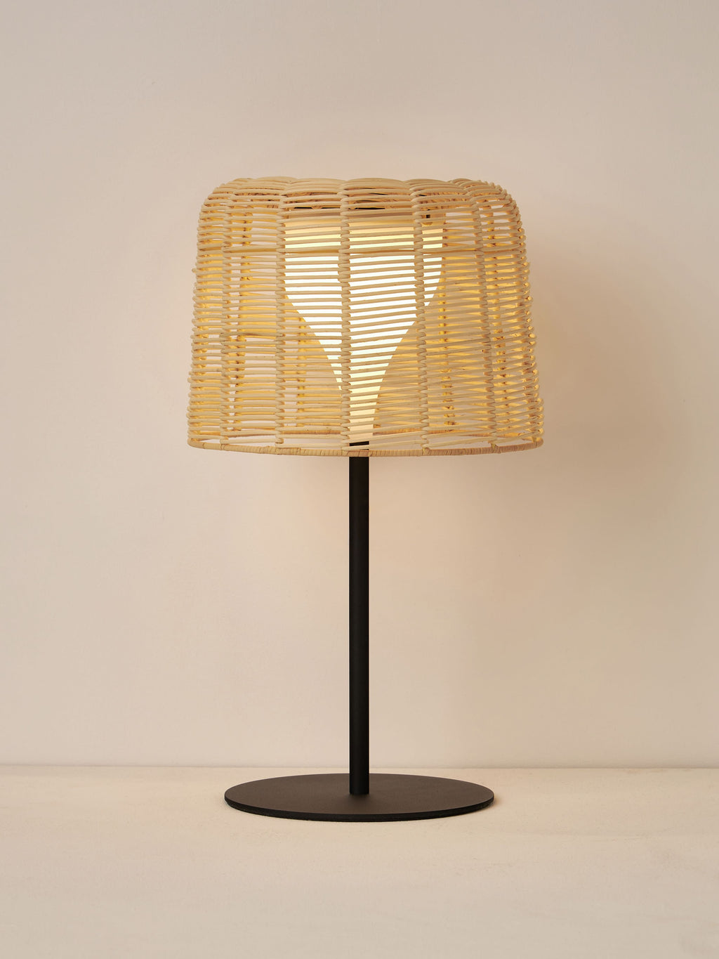 Lampadaire d'extérieur LED solaire avec capteur crépusculaire Bjarke - Beige clair, noir