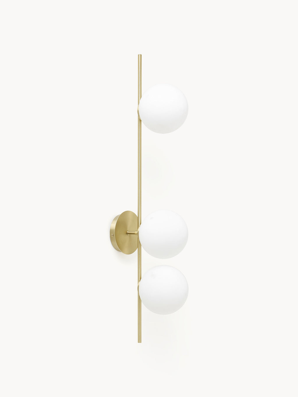 Applique murale boule en verre opalescent Niilo - Blanc, doré