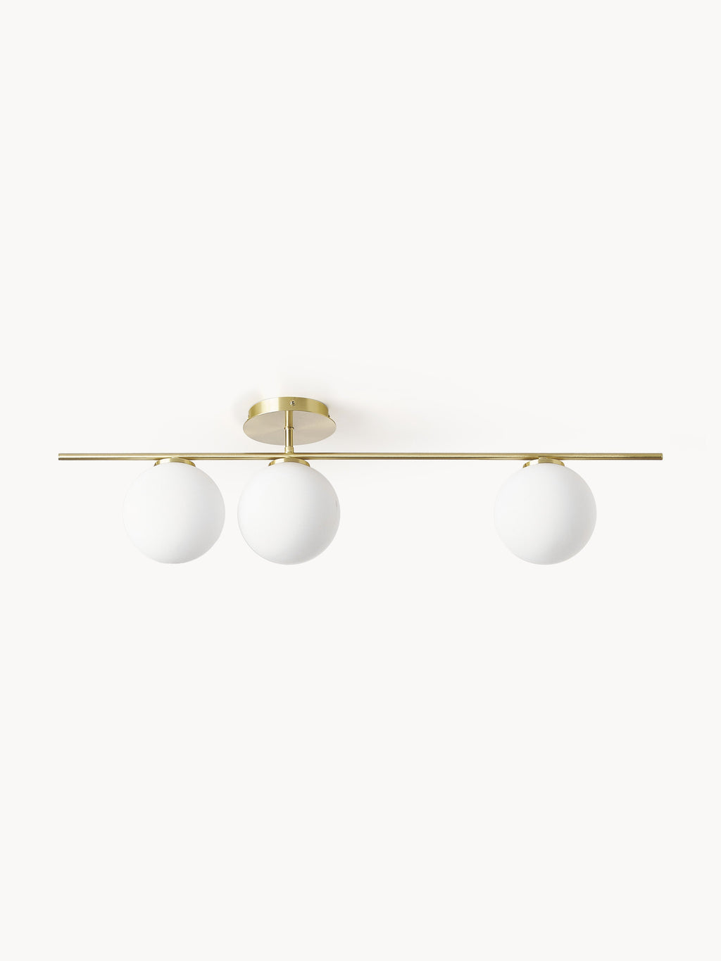 Applique murale boule en verre opalescent Niilo - Blanc, doré