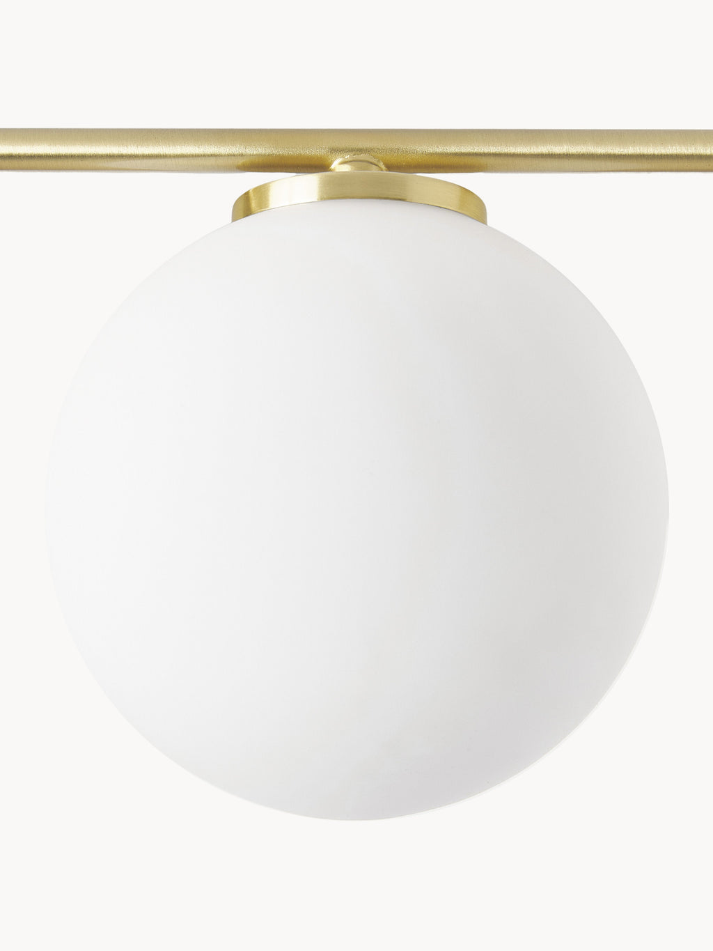 Applique murale boule en verre opalescent Niilo - Blanc, doré