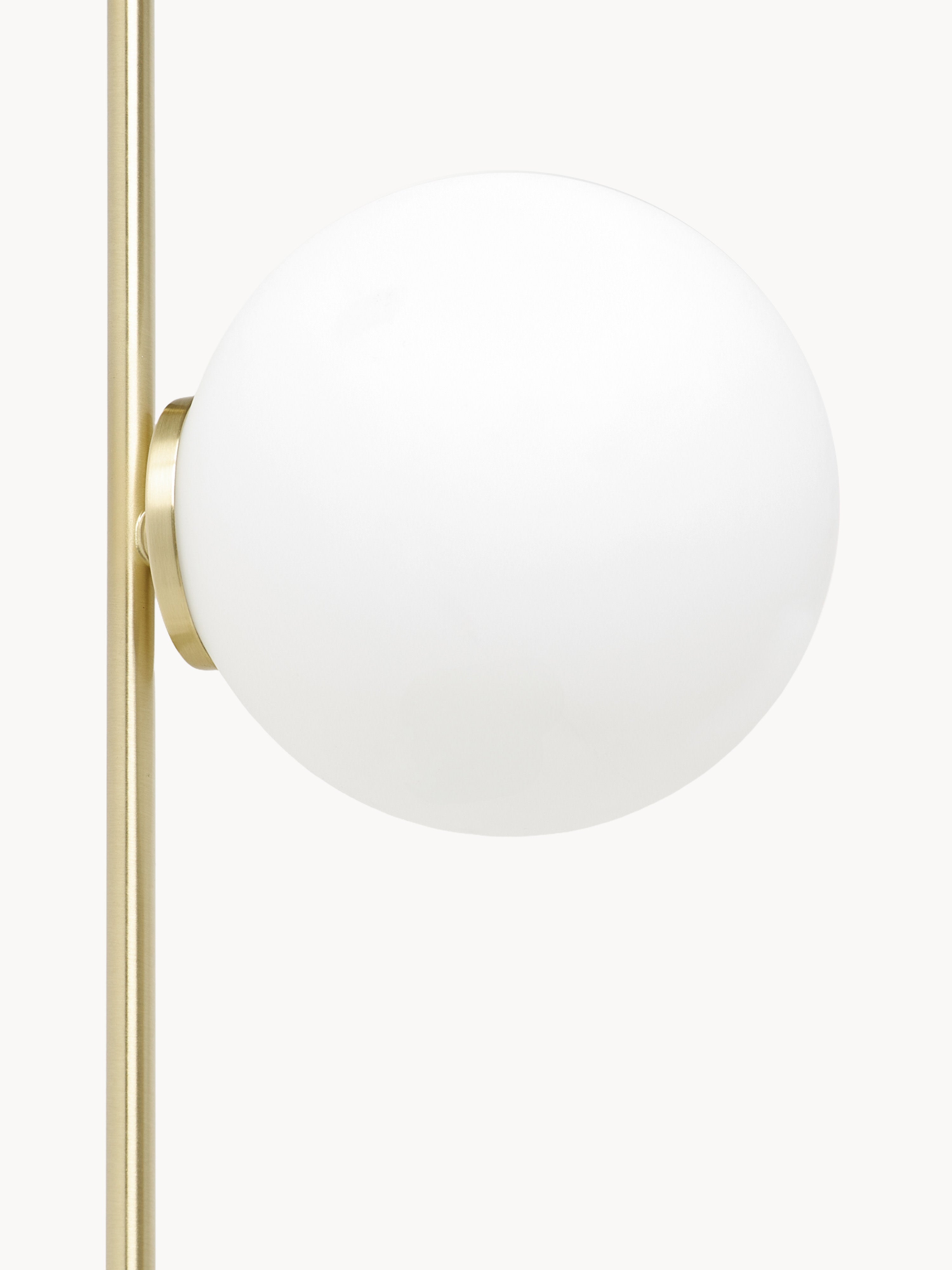 Applique murale boule en verre opalescent Niilo - Blanc, doré