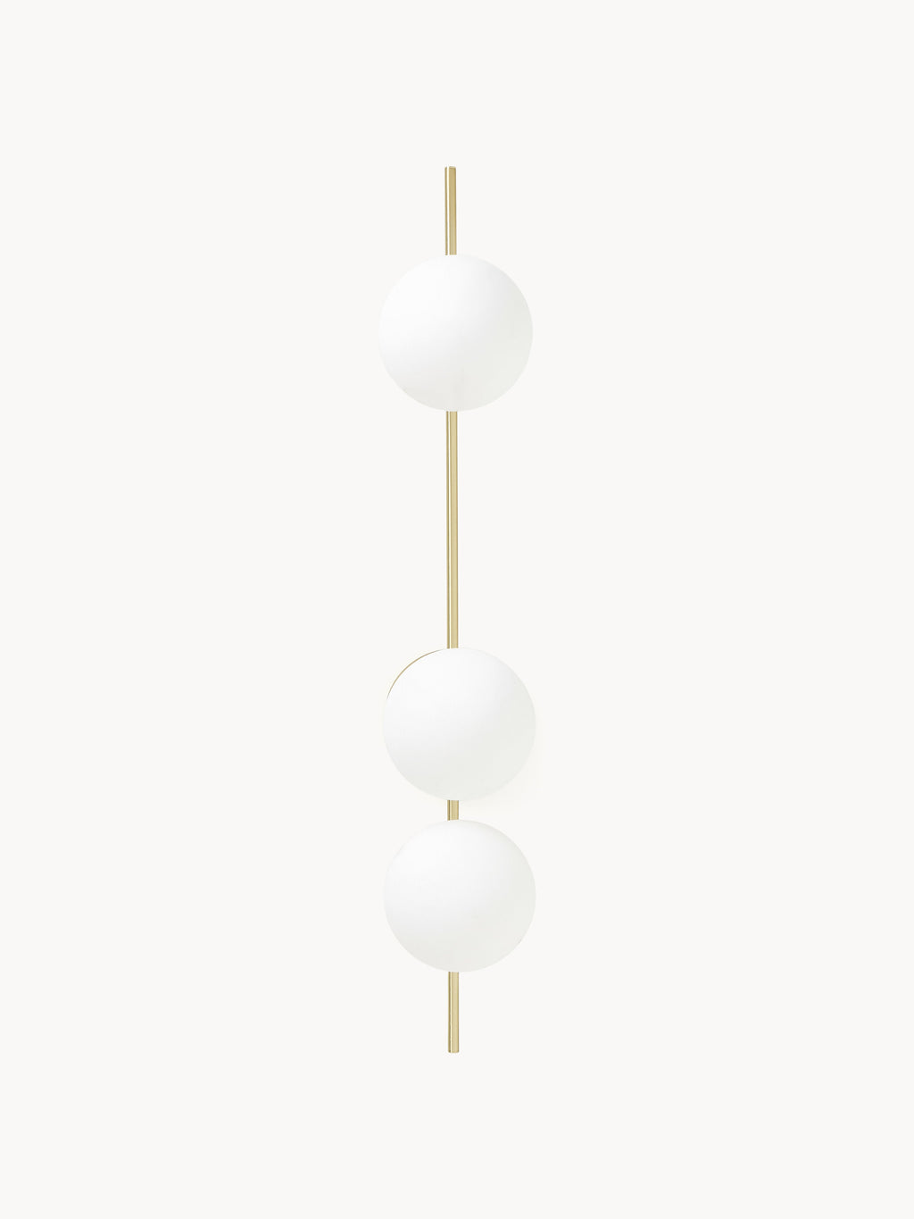 Applique murale boule en verre opalescent Niilo - Blanc, doré