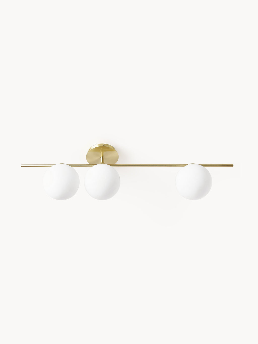 Applique murale boule en verre opalescent Niilo - Blanc, doré