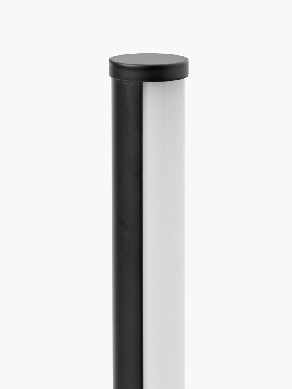 Lampadaire LED avec pied en marbre Gael - Noir, marbré
