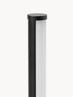 Lampadaire LED avec pied en marbre Gael - Noir, marbré
