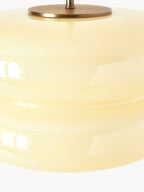 Suspension en verre opalescent Hewitt - Jaune pâle