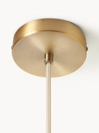 Suspension en verre opalescent Hewitt - Jaune pâle