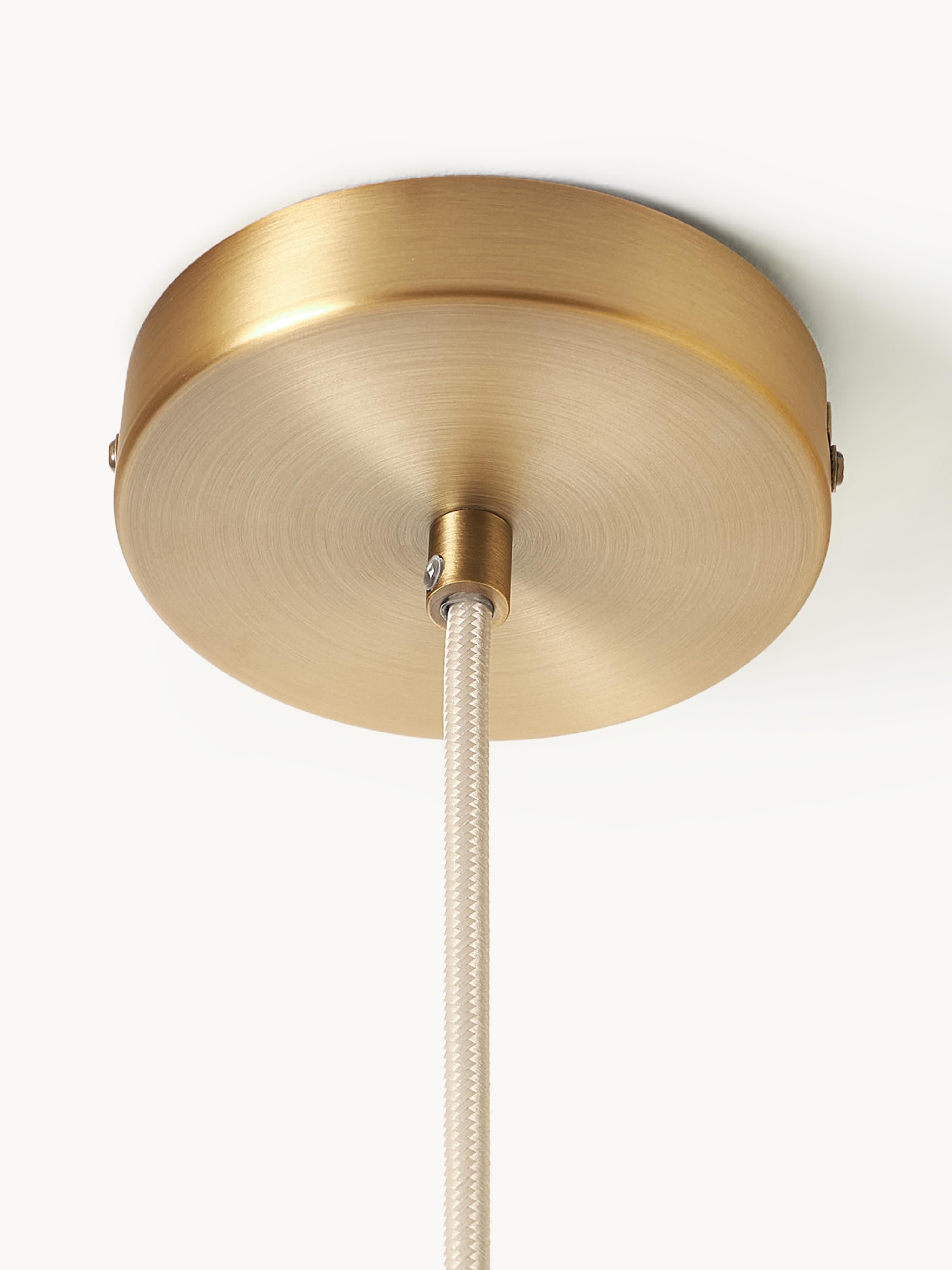 Suspension en verre opalescent Hewitt - Jaune pâle