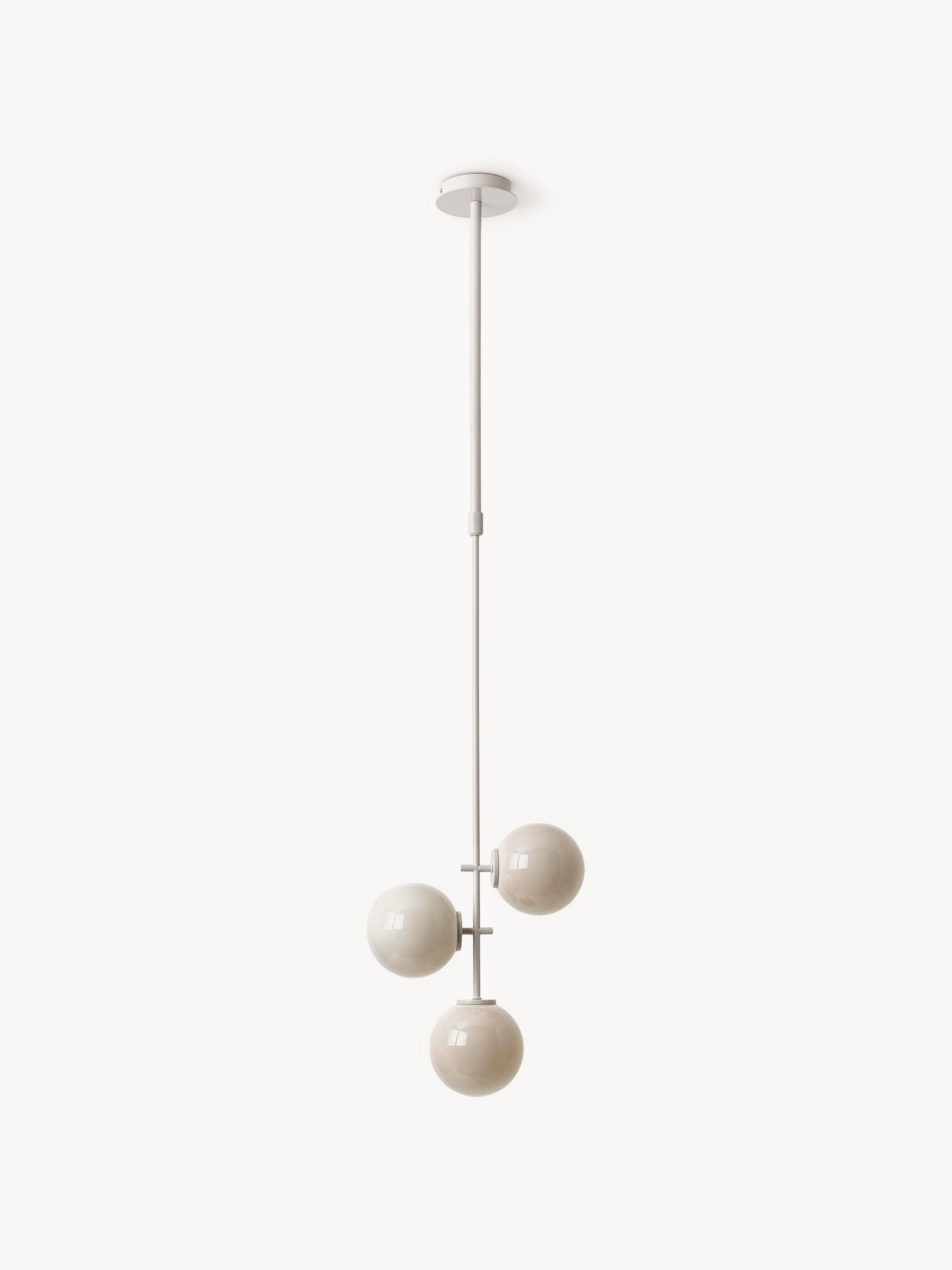 Suspension en verre opalescent Niilo - Blanc cassé, beige clair
