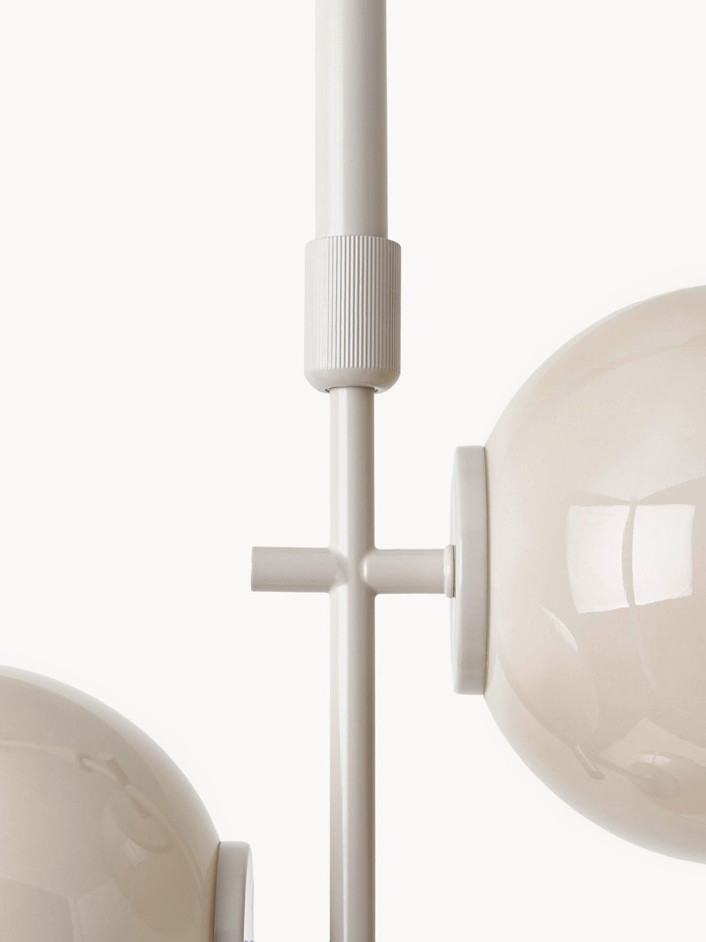 Suspension en verre opalescent Niilo - Blanc cassé, beige clair