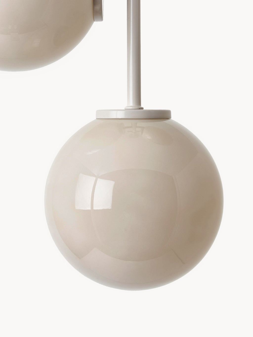 Suspension en verre opalescent Niilo - Blanc cassé, beige clair