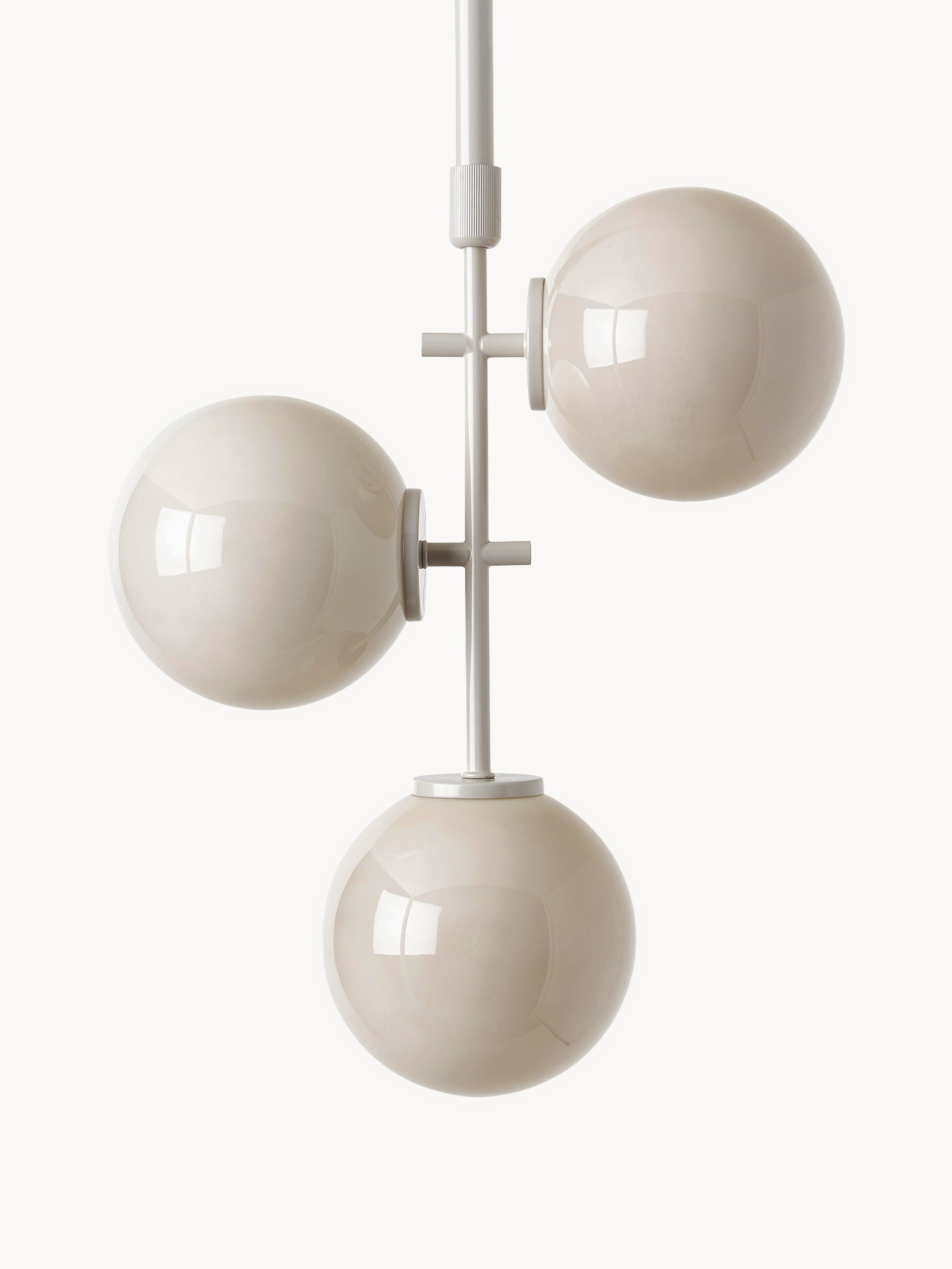 Suspension en verre opalescent Niilo - Blanc cassé, beige clair