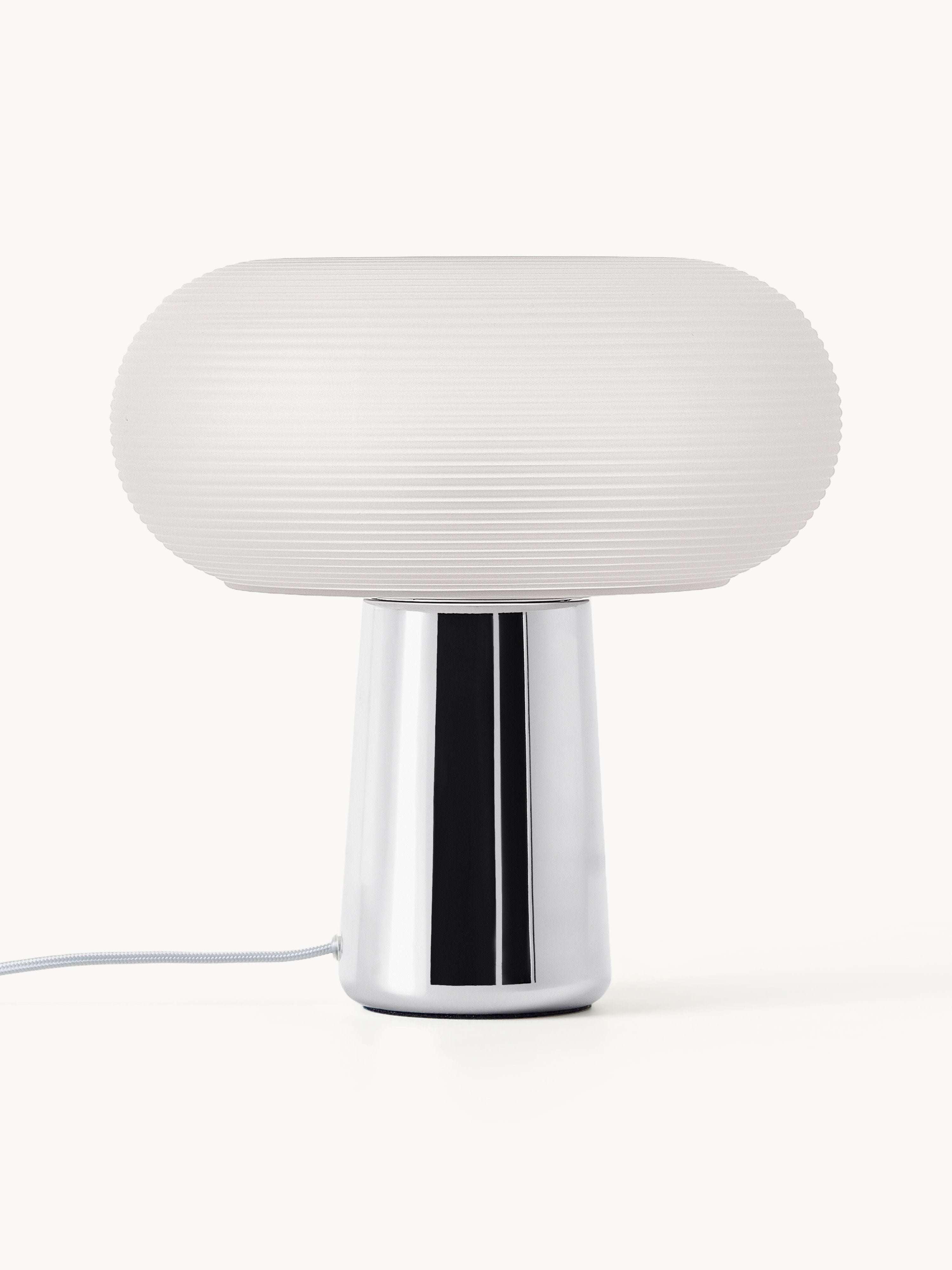 Lampe à poser Ashby - Gris chrome, blanc