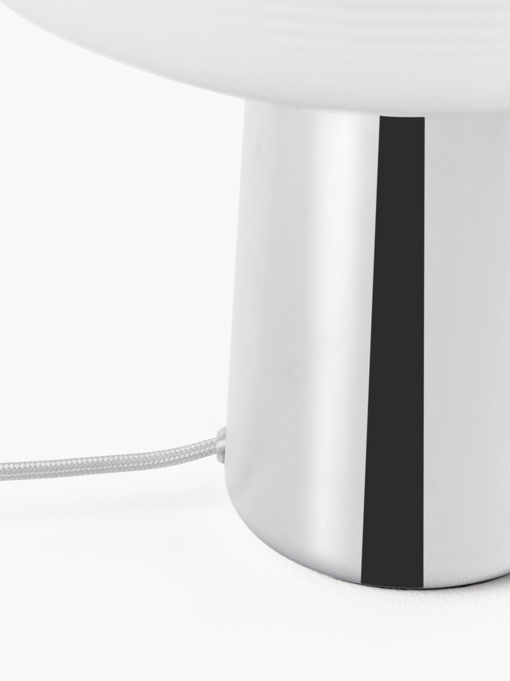 Lampe à poser Ashby - Gris chrome, blanc