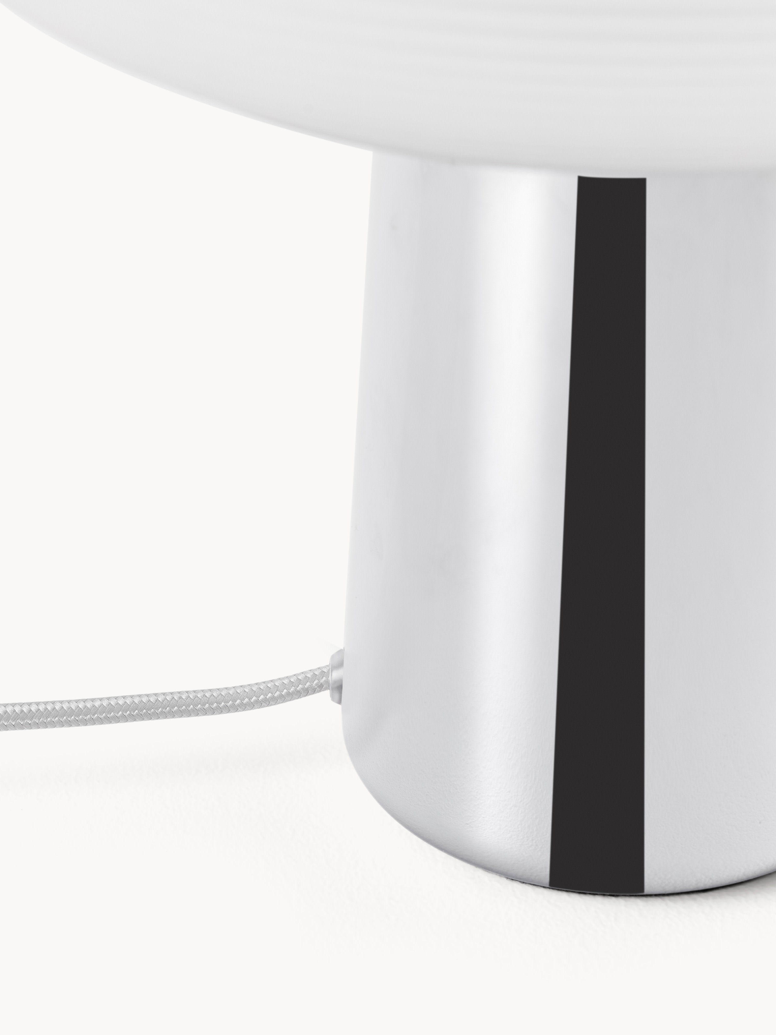 Lampe à poser Ashby - Gris chrome, blanc