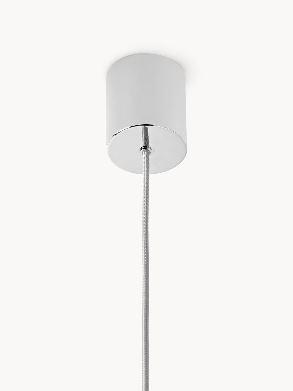 Grande suspension LED Evar - Abat-jour : blanc
Corps de lampe : couleur chrome