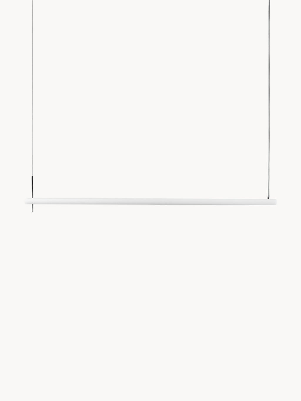 Grande suspension LED Evar - Abat-jour : blanc
Corps de lampe : couleur chrome