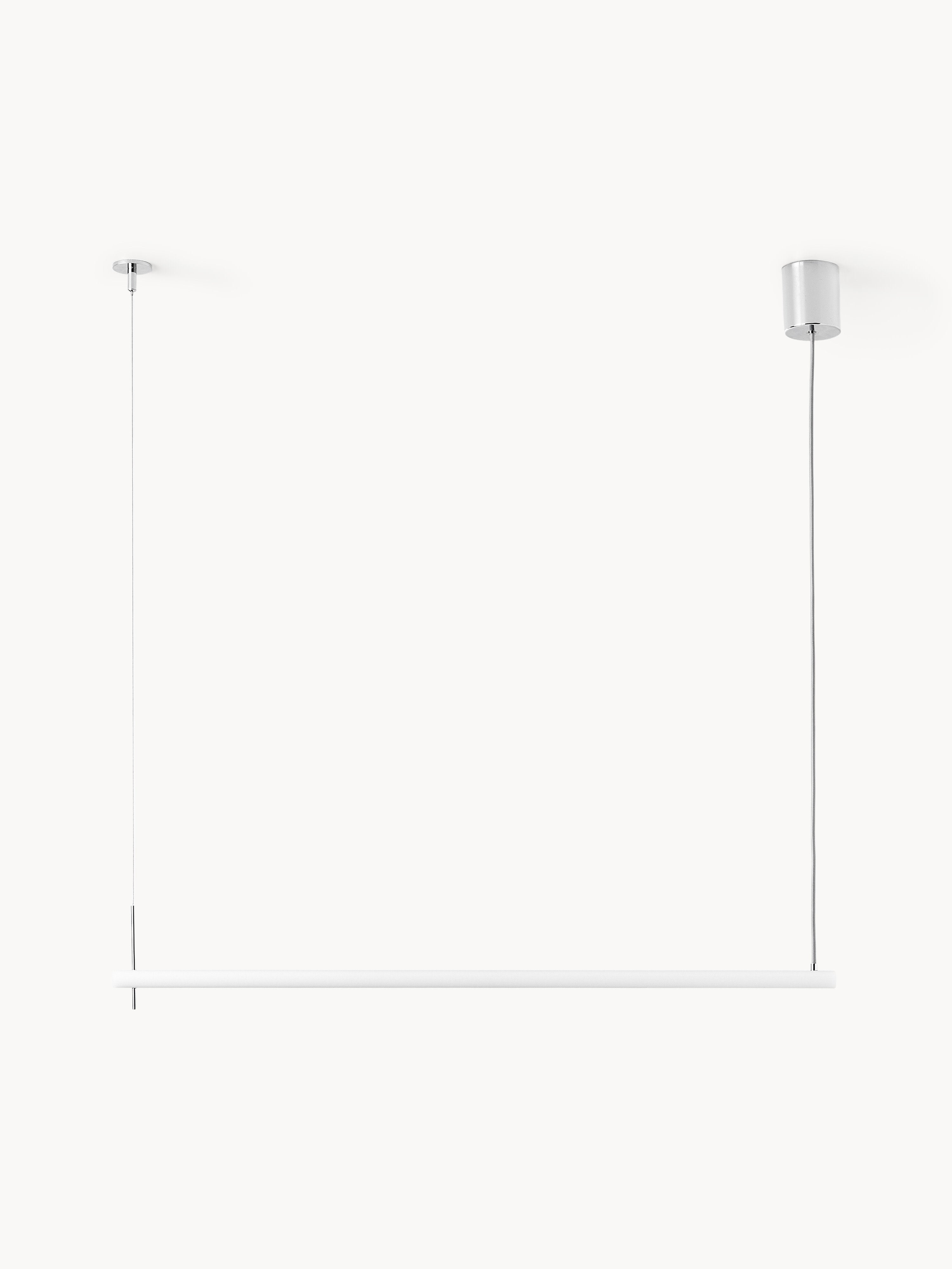 Grande suspension LED Evar - Abat-jour : blanc
Corps de lampe : couleur chrome