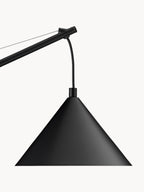 Lampe à poser avec pied en marbre Langston - Noir, noir marbré