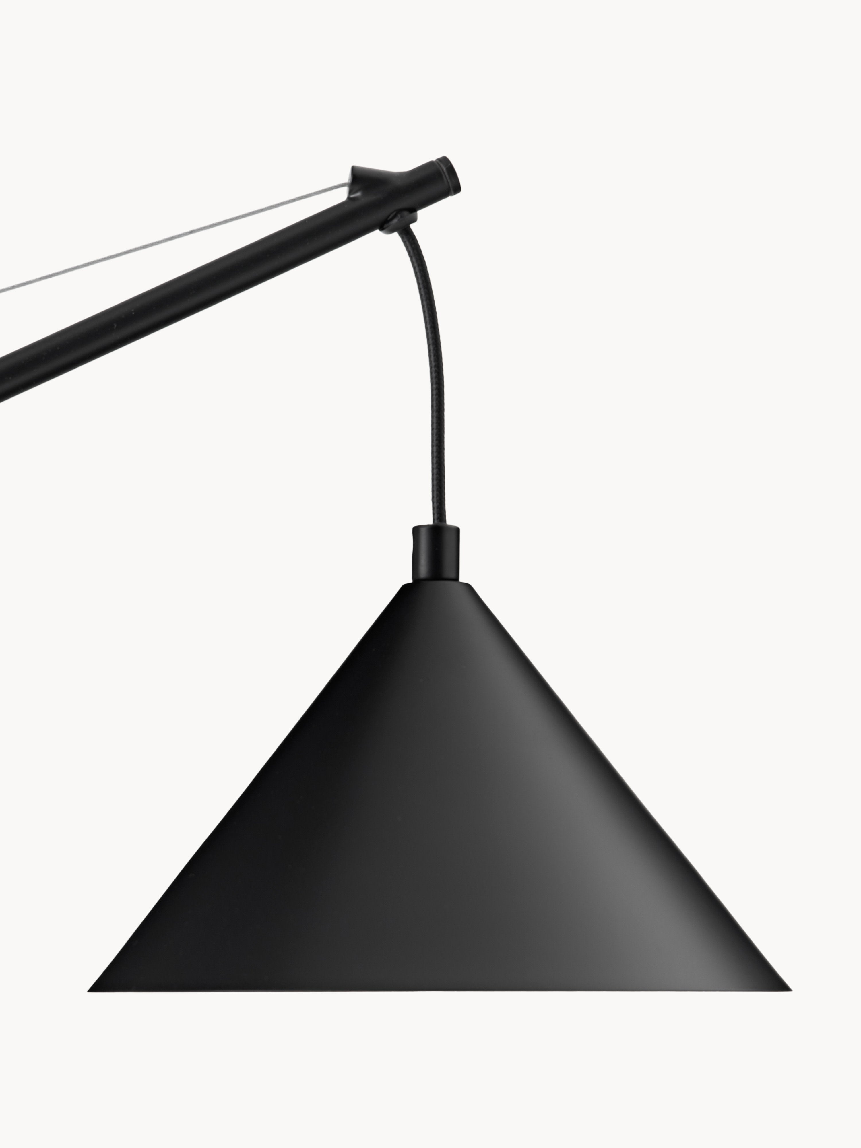 Lampe à poser avec pied en marbre Langston - Noir, noir marbré
