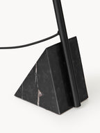 Lampe à poser avec pied en marbre Langston - Noir, noir marbré