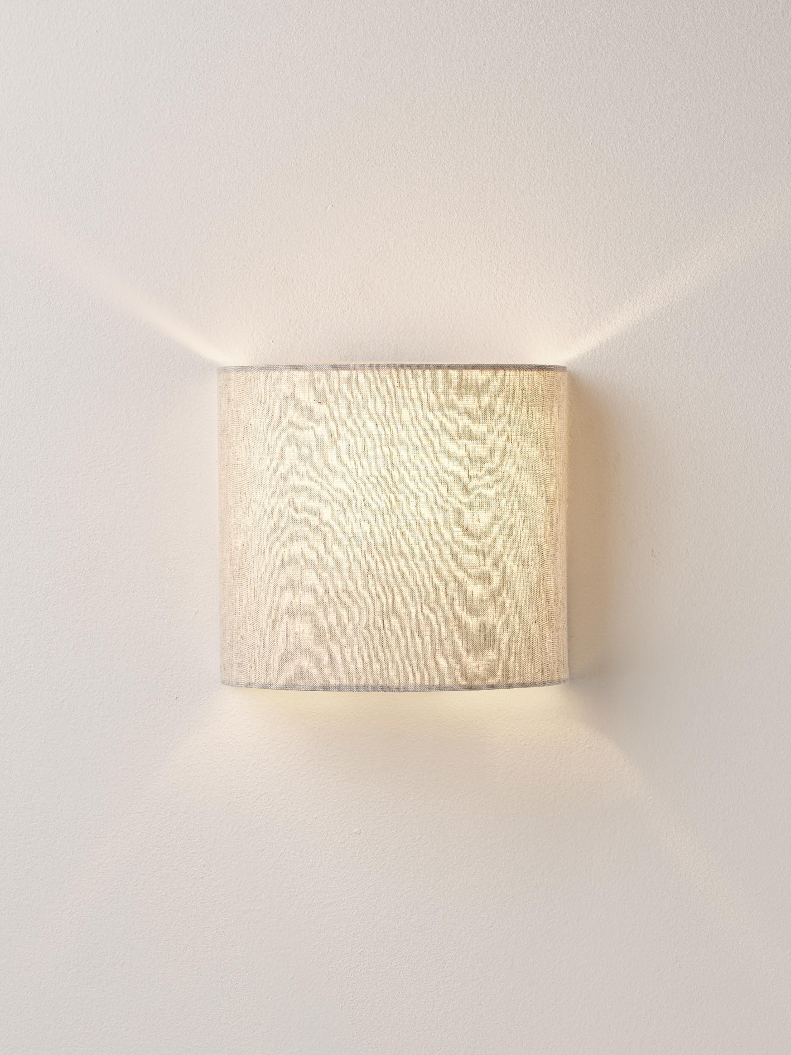 Applique murale en lin Tomi - Lin beige clair
