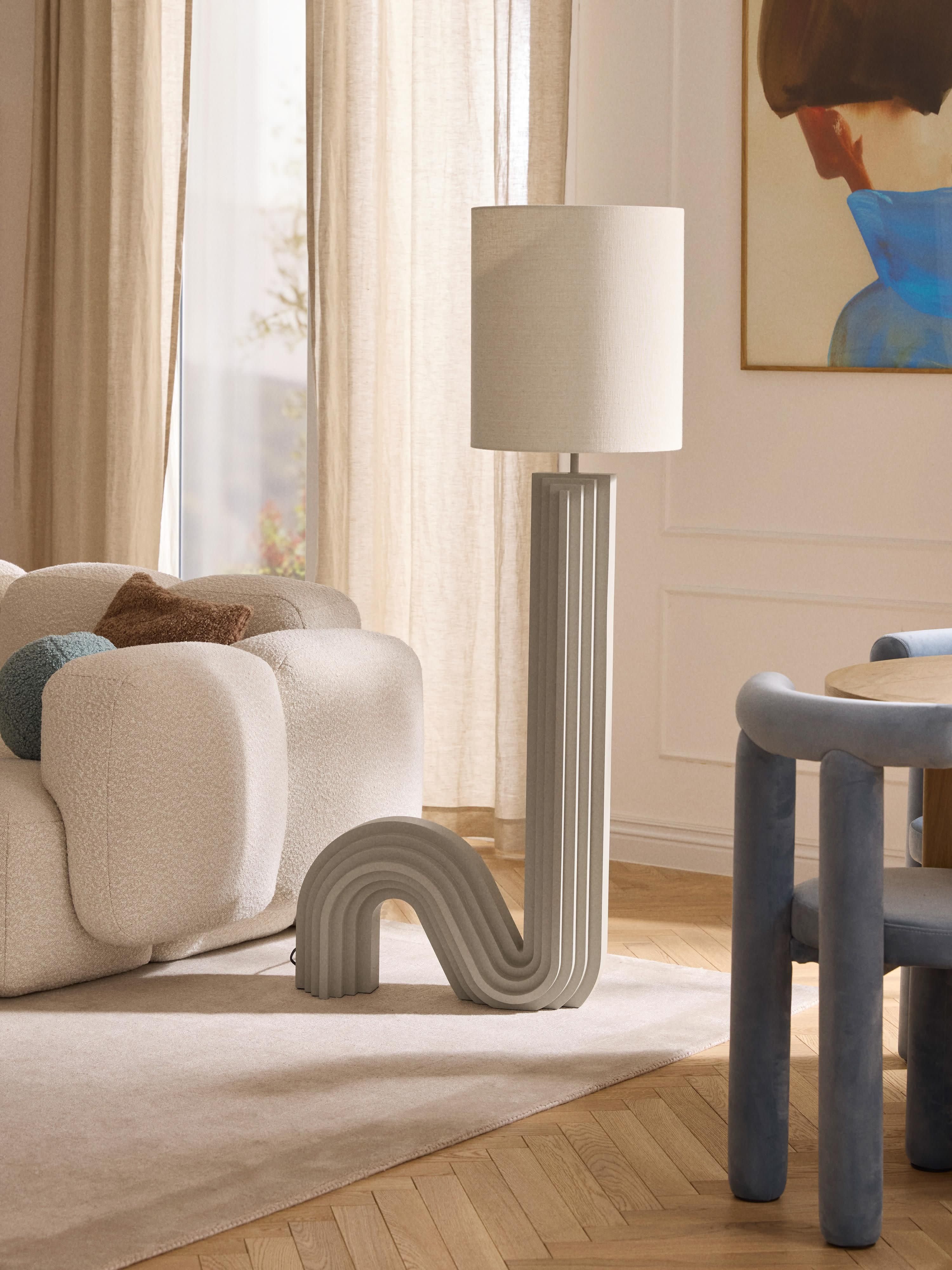 Lampadaire design Dane - Grège, beige