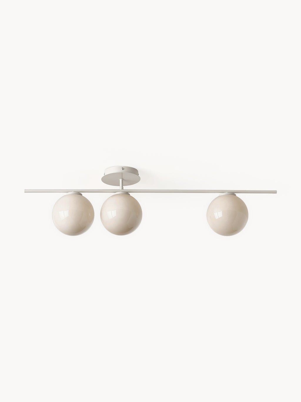 Applique murale boule en verre opalescent Niilo - Blanc cassé, beige clair